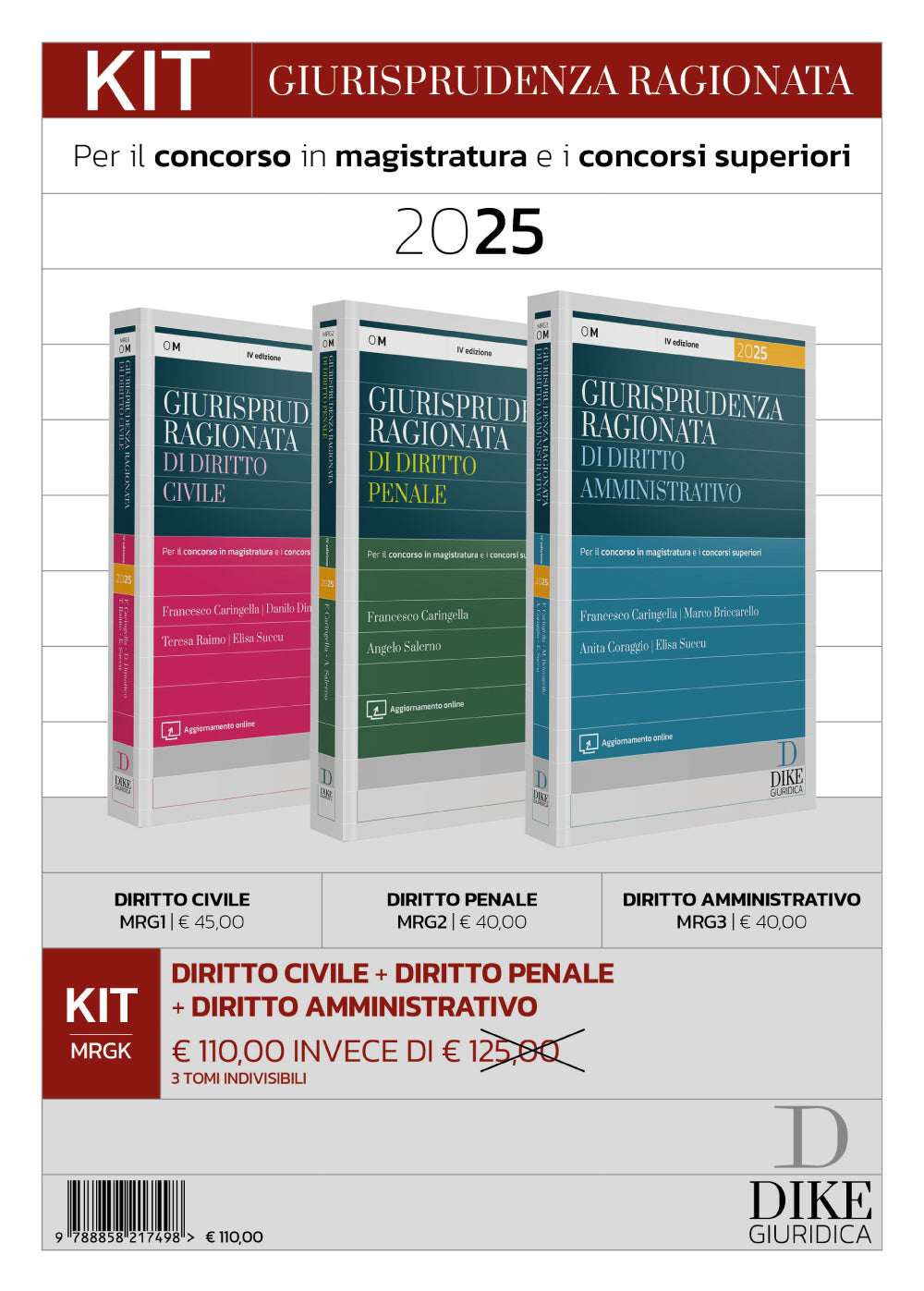 KIT Giurisprudenza Ragionata 2025 – Civile, Penale, Amministrativo – MRGK - Libreria Giuridica Sauzano