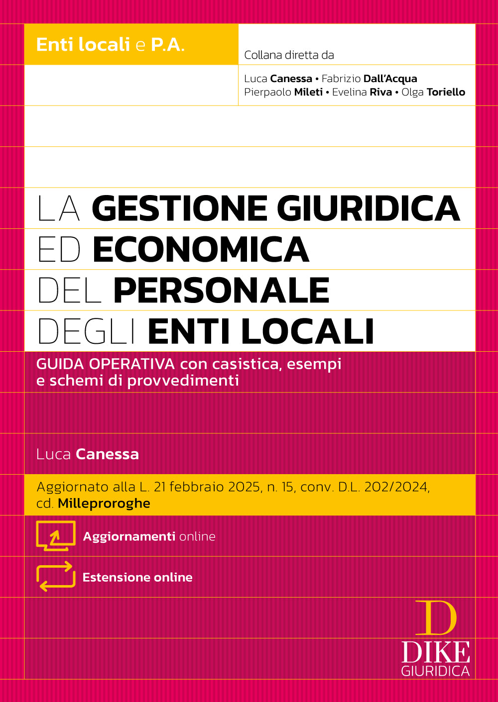 La gestione giuridica ed economica del personale degli enti locali – EL1 - Libreria Giuridica Sauzano