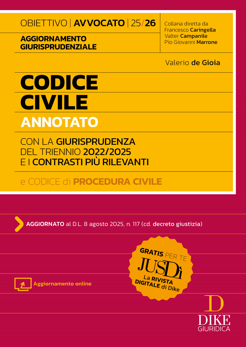Codice Civile Annotato per l’Esame di Avvocato 2025/2026 – Aggiornamento giurisprudenziale – OAC1