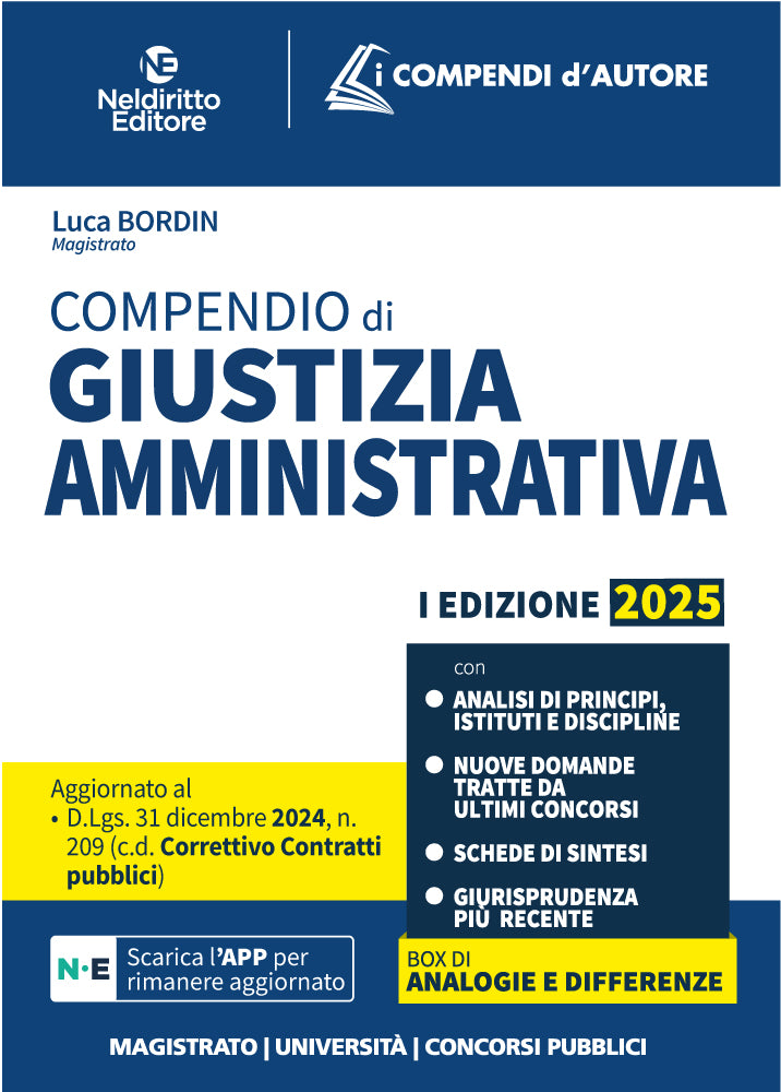 Compendio di Giustizia Amministrativa 2025 - Libreria Giuridica Sauzano