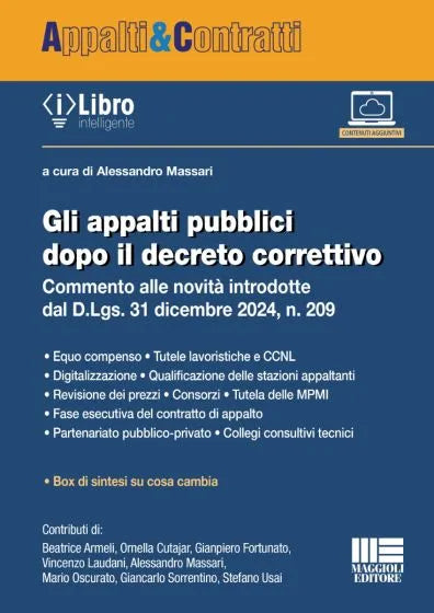 Gli appalti pubblici 2025 dopo il decreto correttivo - Libreria Giuridica Sauzano