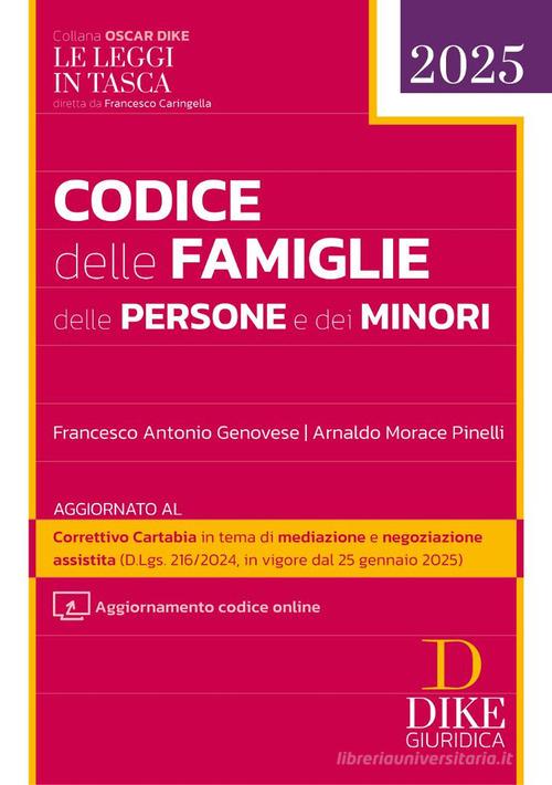 Codice delle famiglie delle persone e dei minori. Con aggiornamento codice online - Libreria Giuridica Sauzano
