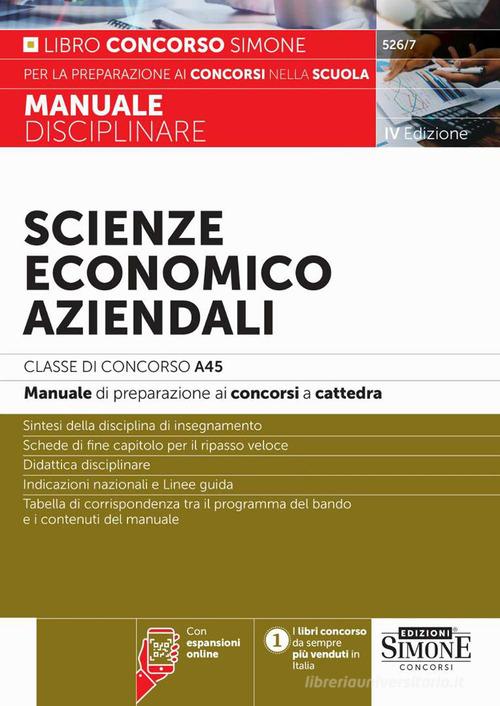 Scienze economico aziendali. Classe di Concorso A45. Manuale di preparazione ai concorsi a cattedra. Con espansioni online - Libreria Giuridica Sauzano