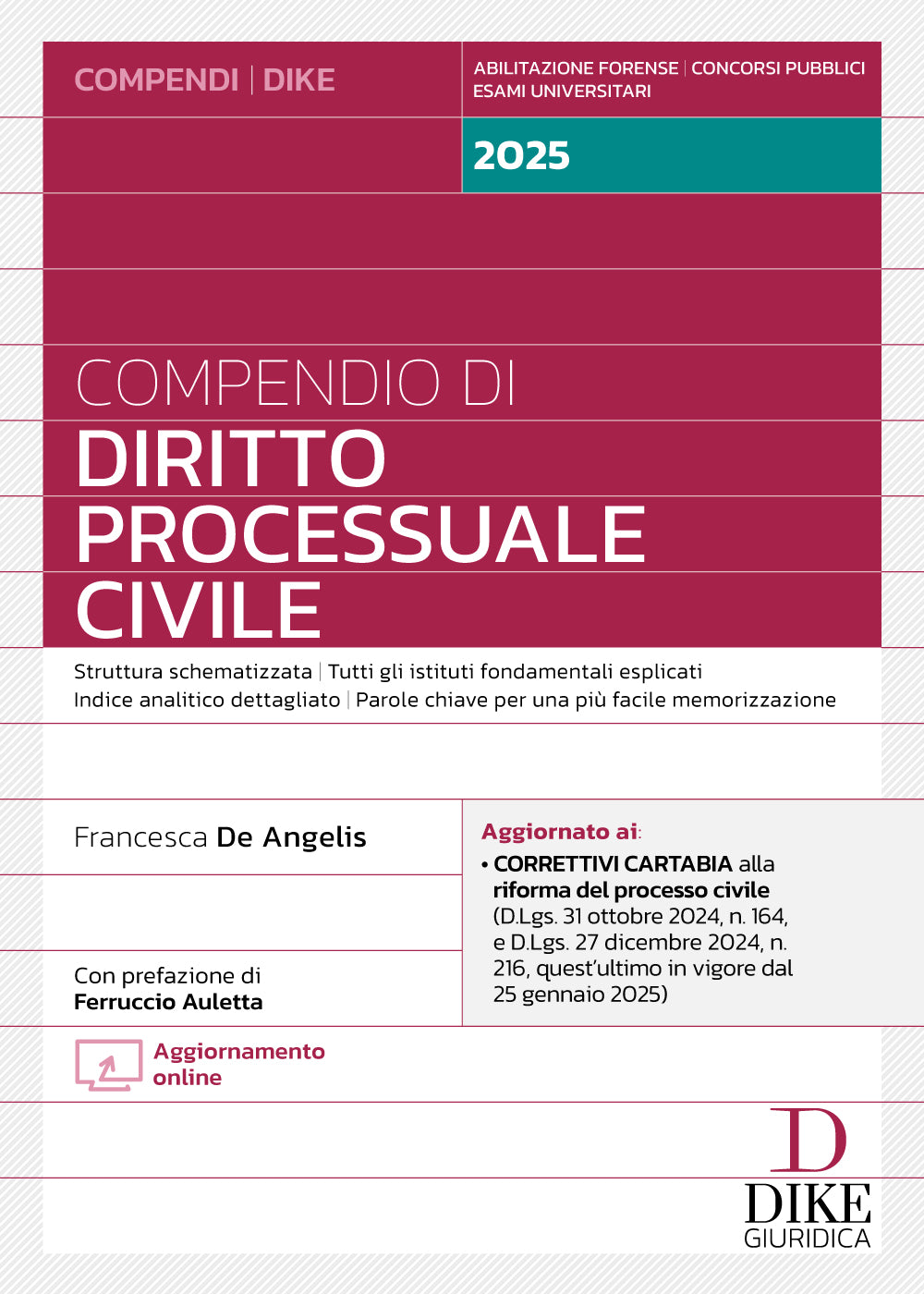 Compendio di Diritto Processuale Civile 2025 – D3 - Libreria Giuridica Sauzano