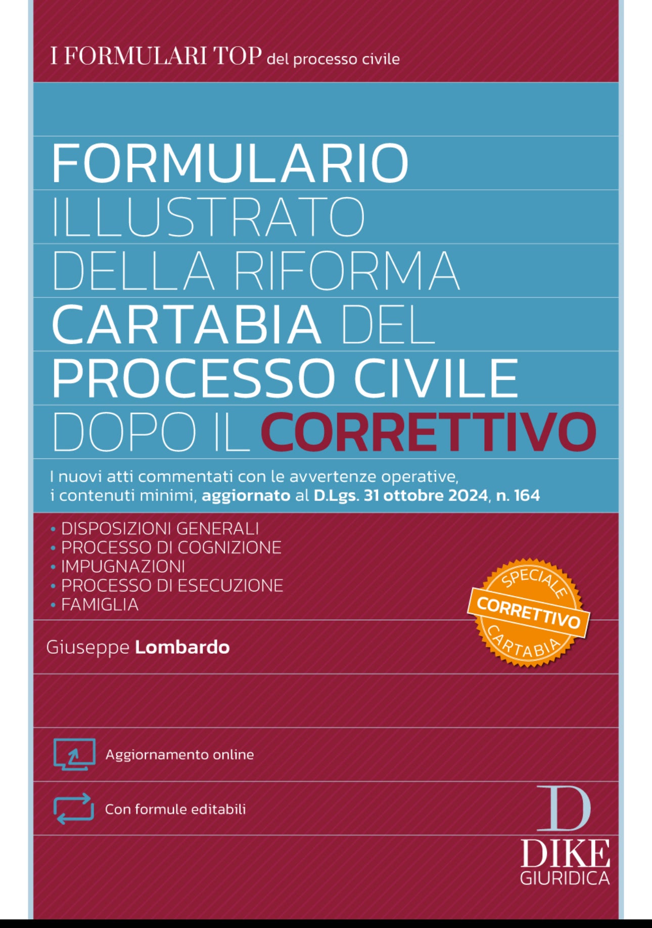 Formulario illustrato della riforma Cartabia del Processo Civile dopo il Correttivo – F1 - Libreria Giuridica Sauzano