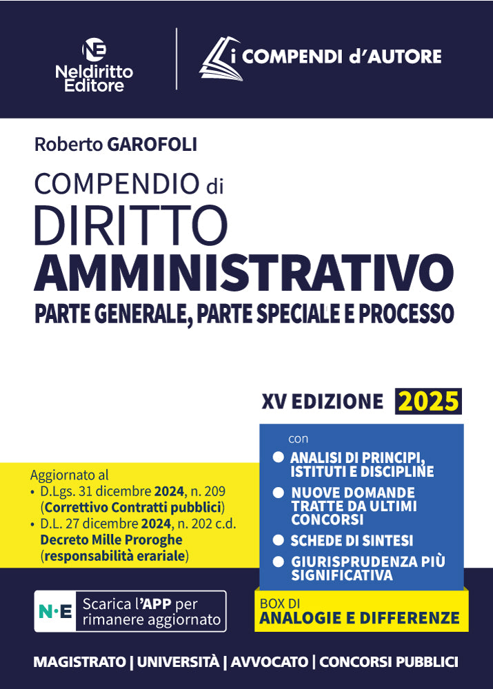 Compendio di Diritto Amministrativo 2025 - Libreria Giuridica Sauzano