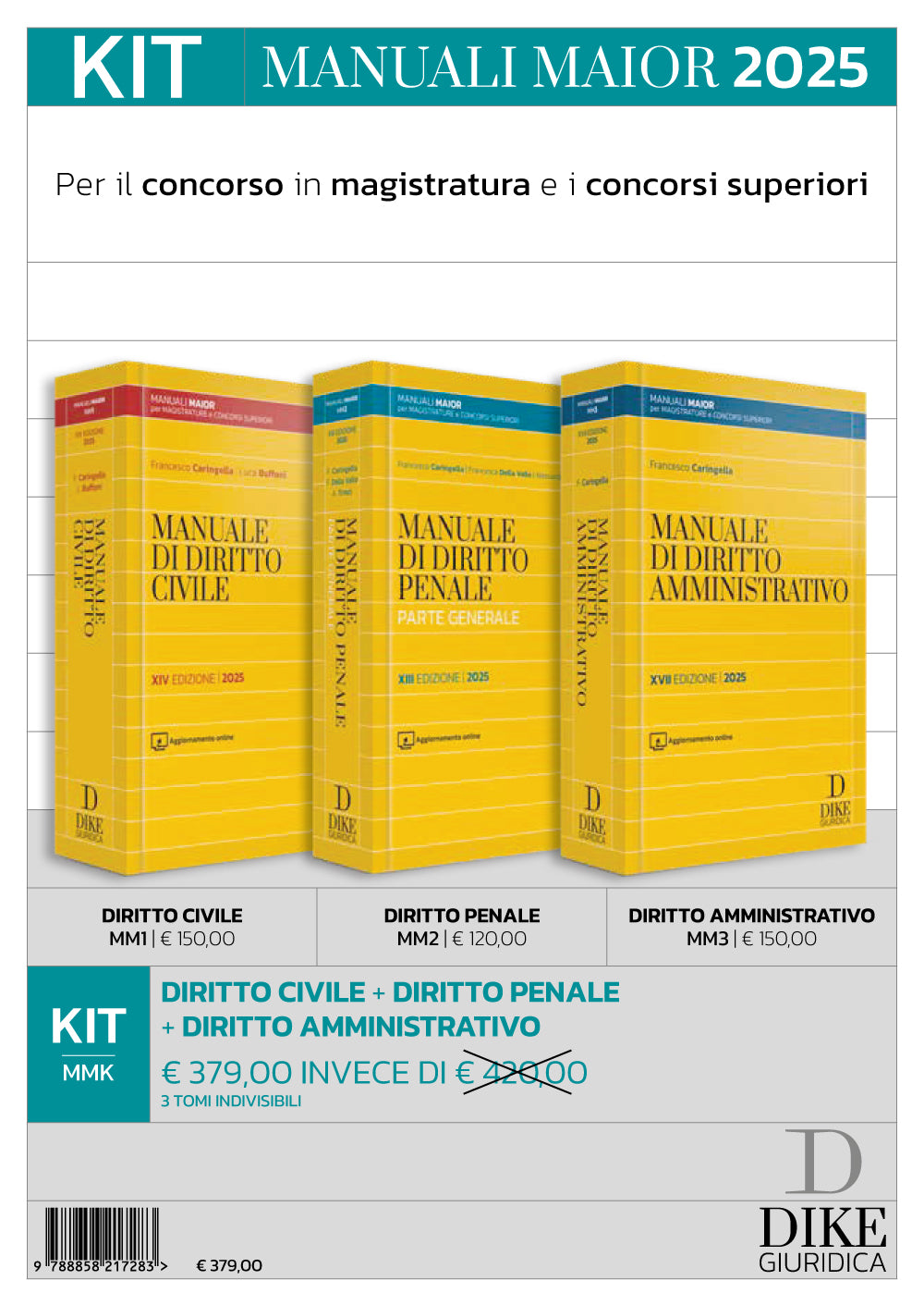 Kit Manuali Maior 2025 – Diritto Civile – Diritto Penale – Diritto Amministrativo – MMK - Libreria Giuridica Sauzano