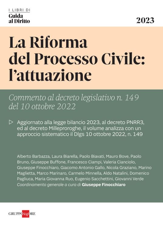 La Riforma del Processo Civile: l'attuazione - Libreria Giuridica Sauzano