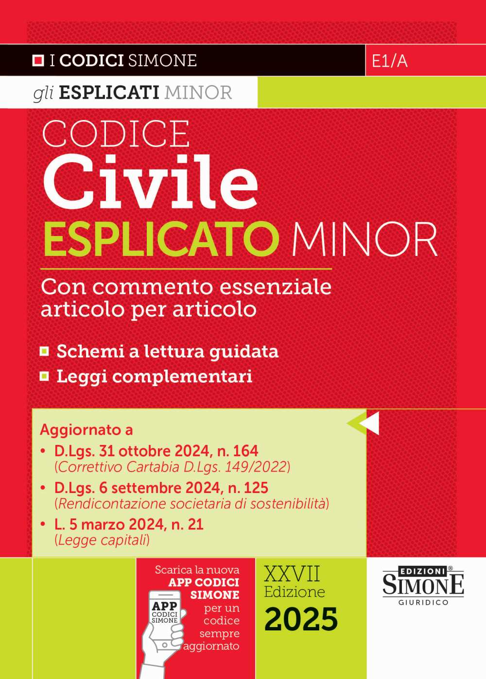 Codice Civile Esplicato Minor – E1/A - Libreria Giuridica Sauzano