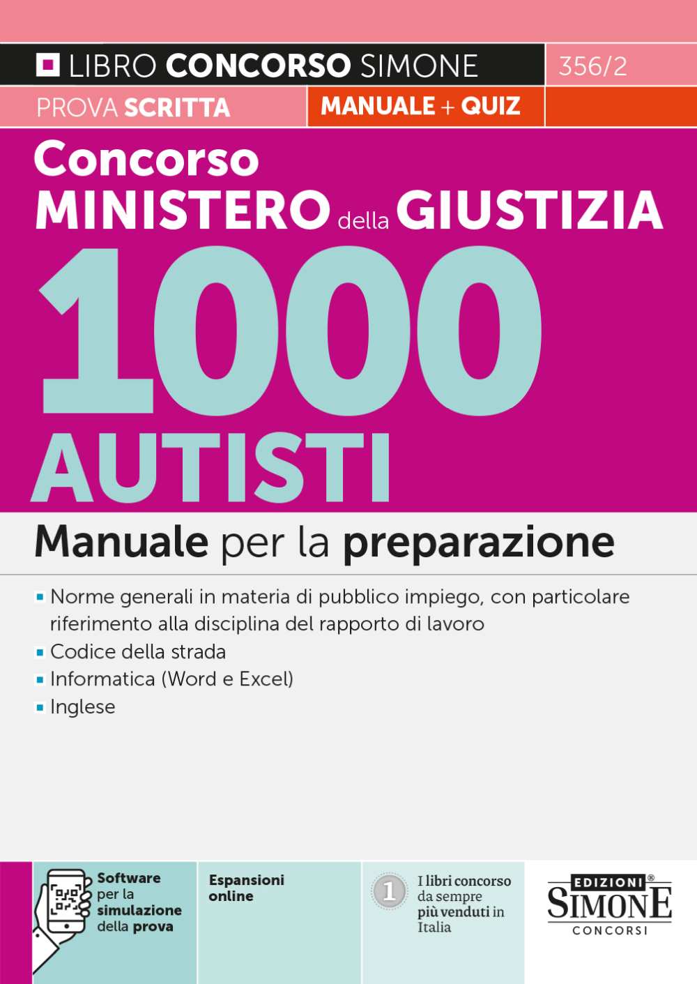 Concorso Ministero della Giustizia 1000 Autisti – Manuale – 356/2 - Libreria Giuridica Sauzano