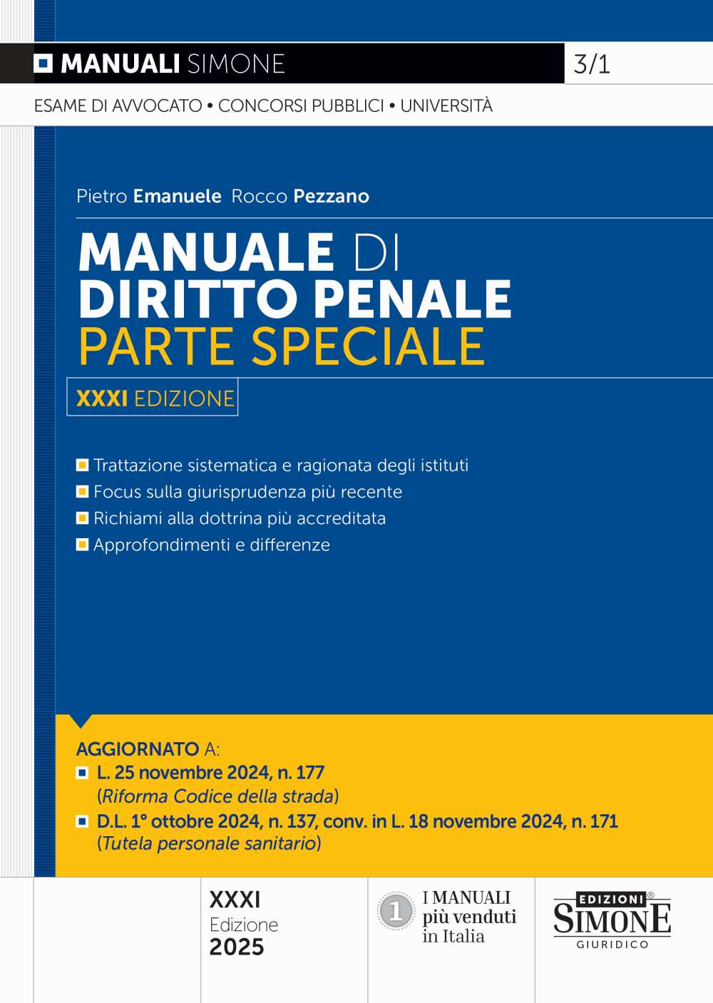 Manuale di Diritto Penale Parte Speciale – 3/1