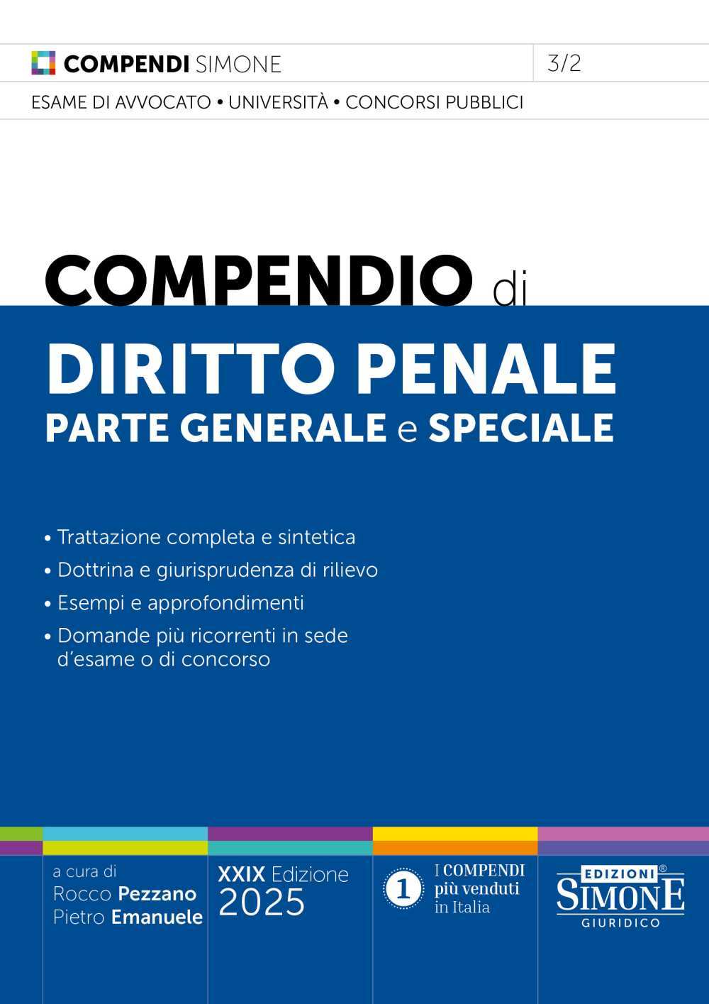 Compendio di Diritto Penale parte generale e speciale – 3/2 - Libreria Giuridica Sauzano