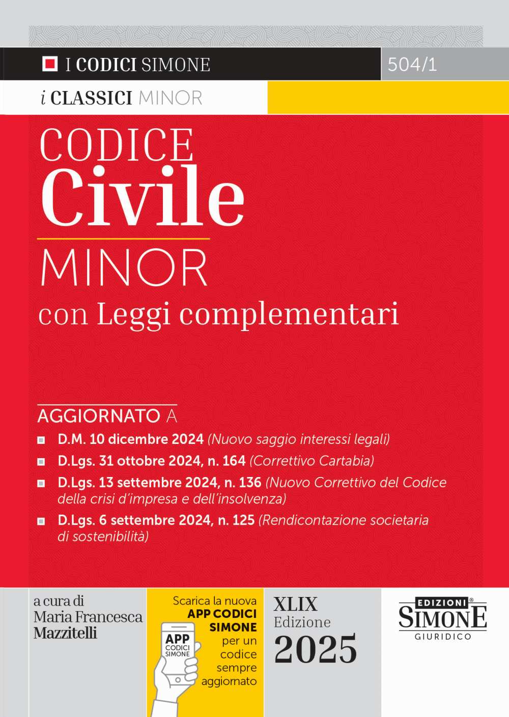 Codice Civile Minor e leggi complementari – 504/1 - Libreria Giuridica Sauzano