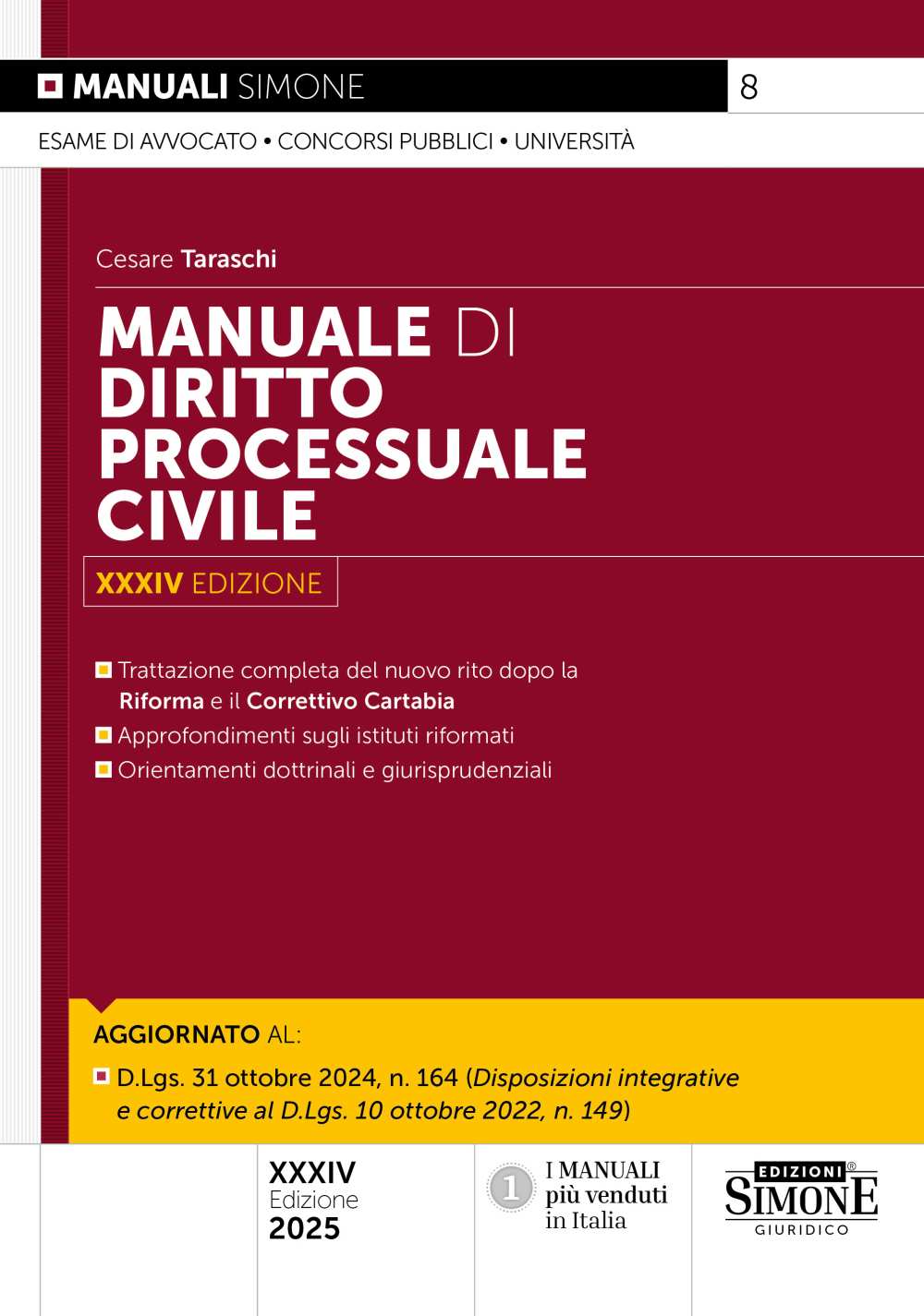 Manuale di Diritto Processuale Civile – 8 - Libreria Giuridica Sauzano