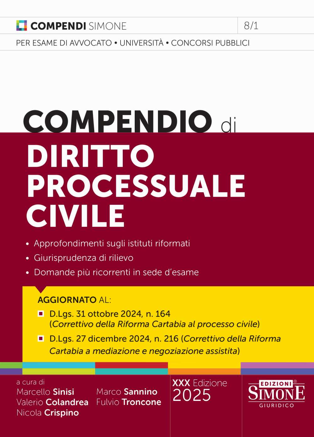 Compendio di Diritto Processuale Civile – 8/1 - Libreria Giuridica Sauzano