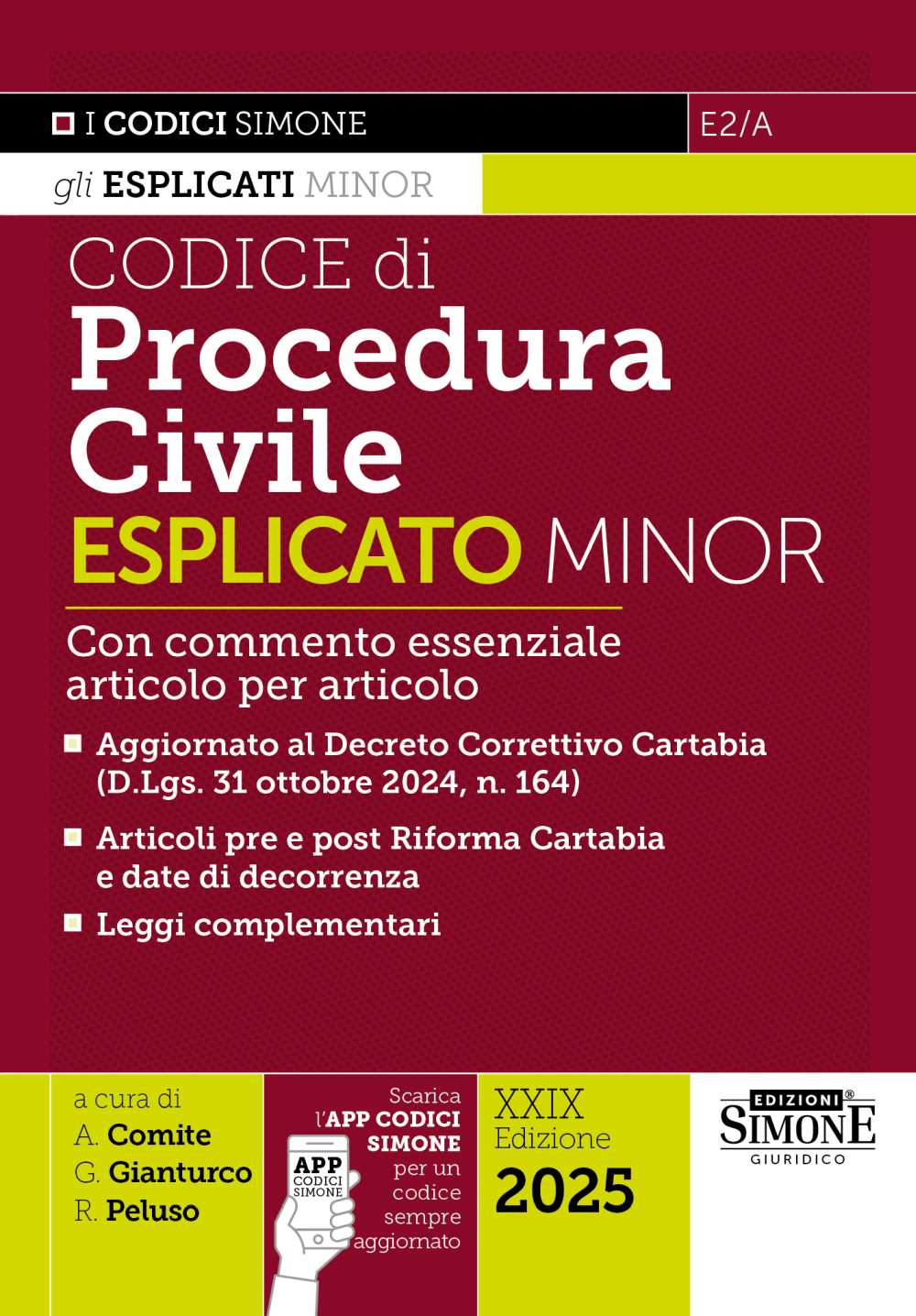 Codice di Procedura Civile Esplicato Minor – E2/A - Libreria Giuridica Sauzano