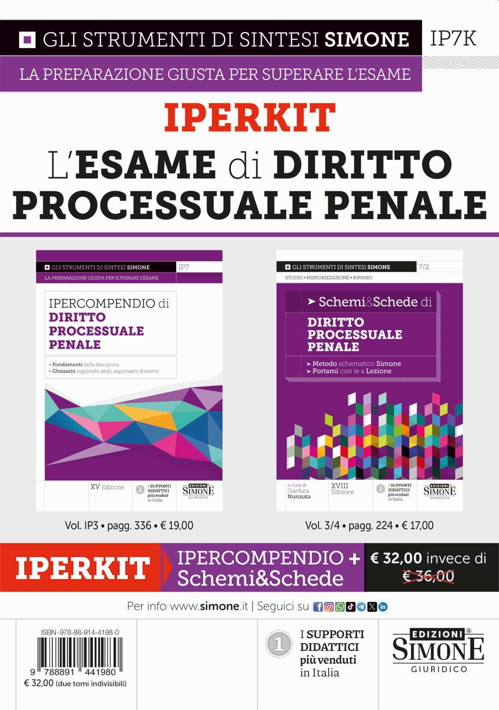 IPERKIT L’Esame di Diritto Processuale Penale – Ipercompendio + Schemi&Schede (IP7 + 7/2) - Libreria Giuridica Sauzano