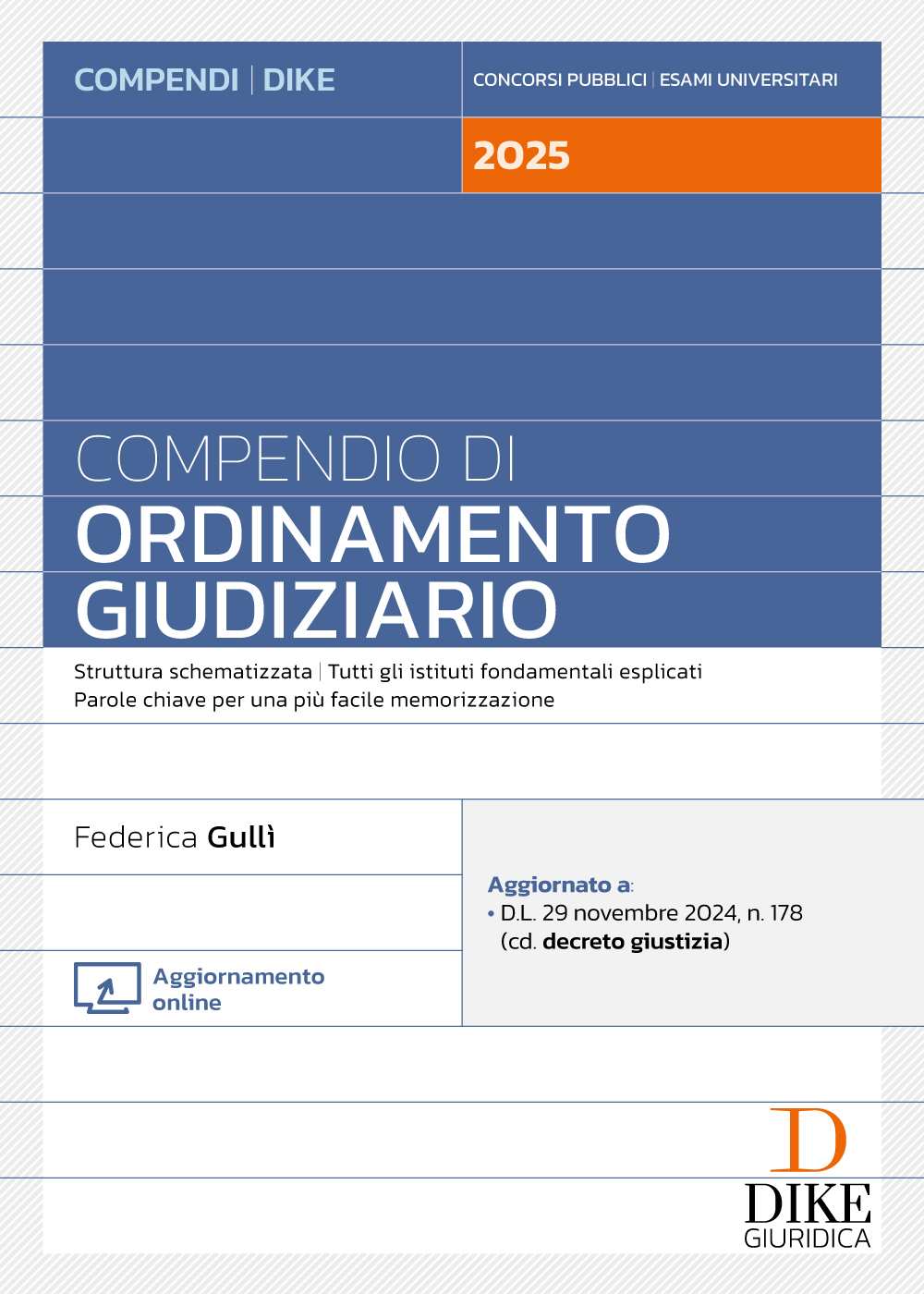 Compendio di ordinamento giudiziario – D10 - Libreria Giuridica Sauzano