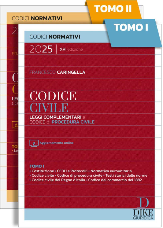Codice Civile – Leggi complementari e Codice di Procedura Civile 2025 – 2 TOMI – C1P