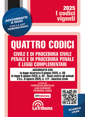 Quattro codici: civile e di procedura civile, penale e di procedura penale e leggi complementari - vigenti