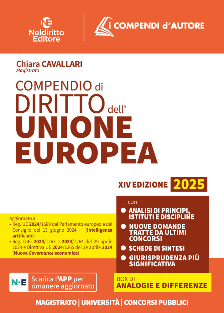 Compendio dell'Unione europea 2025 - Libreria Giuridica Sauzano