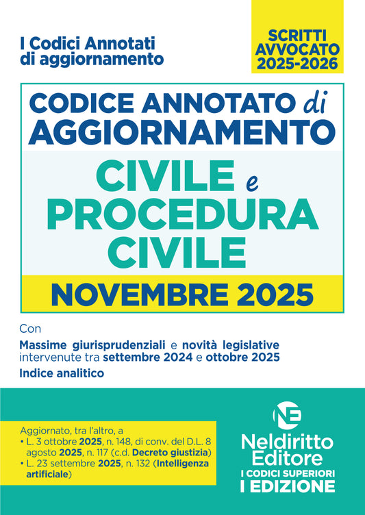 Codice di Aggiornamento di diritto civile e procedura civile annotato Novembre 2025