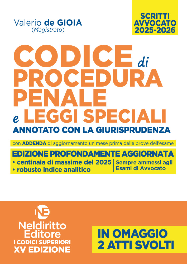 Codice di Procedura Penale annotato con la giurisprudenza per l'esame di Avvocato 2025-2026