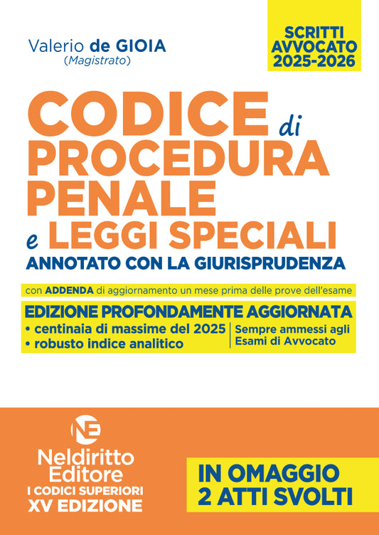 Codice di Procedura Penale annotato con la giurisprudenza per l'esame di Avvocato 2025-2026