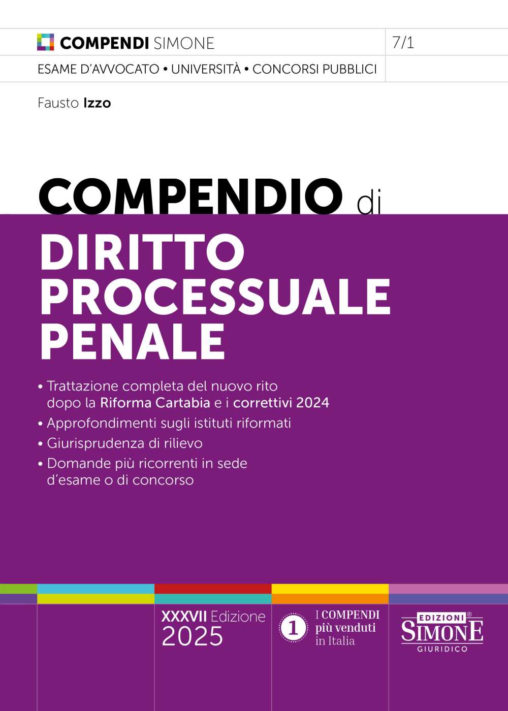 Compendio di Diritto Processuale Penale – 7/1 - Libreria Giuridica Sauzano