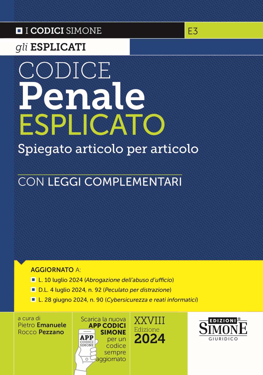 Codice Penale Esplicato – E3 - Libreria Giuridica Sauzano