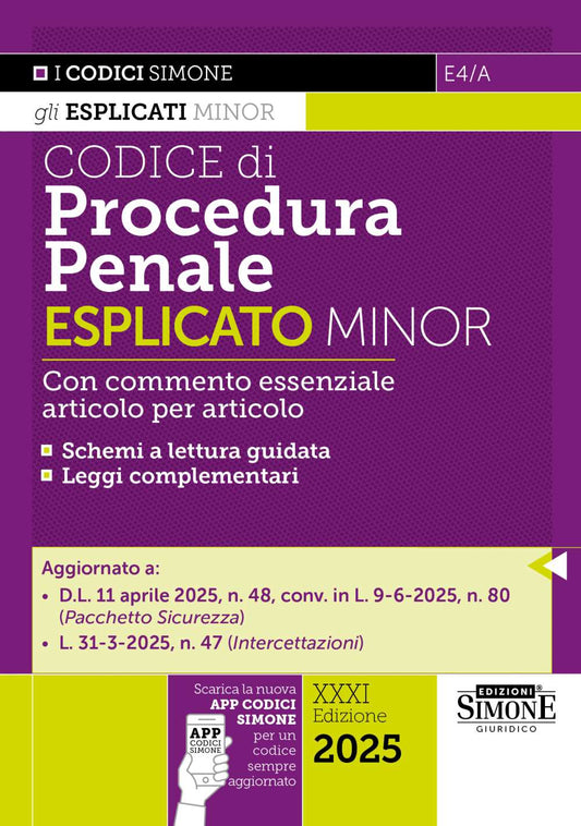Codice di Procedura Penale Esplicato Minor – E4/A